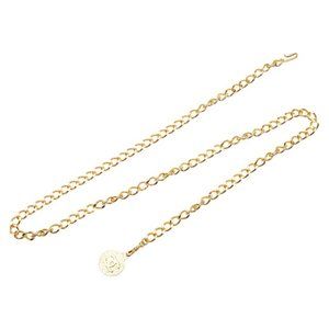 CHANEL Gold Logo Belt
